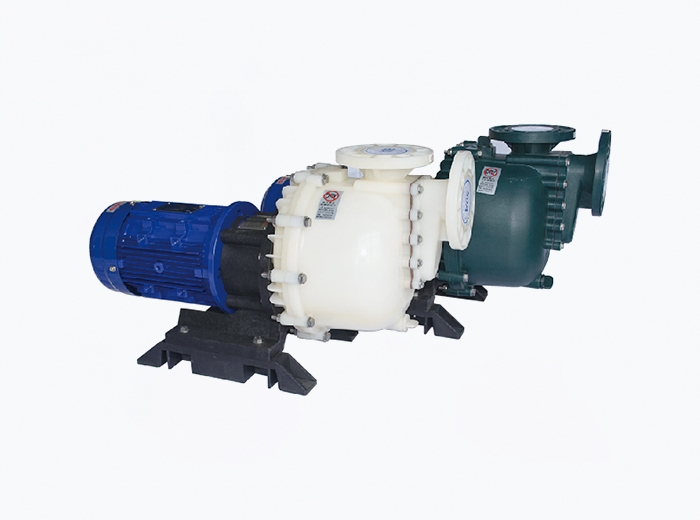 Coaxial self-priming acid and alkali resistant pump